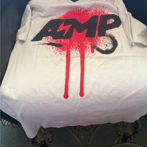 KAI CENAT X AMP White and Red Graphic Tee